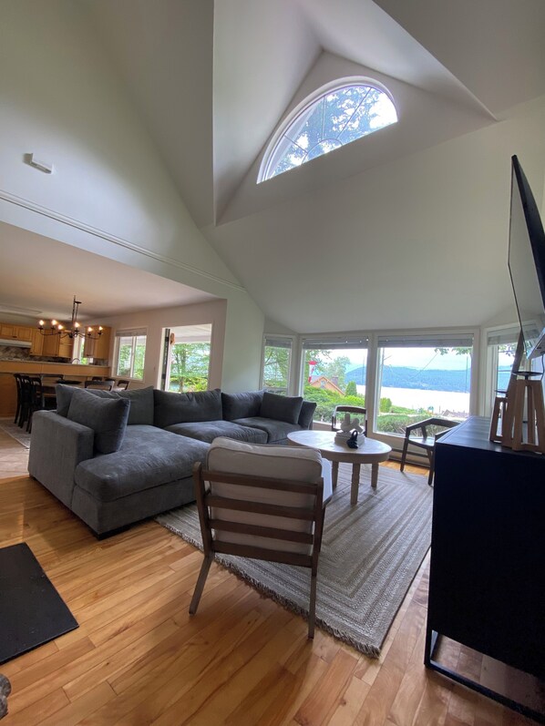 Smart TV, DVD player, books, video library