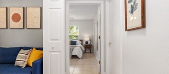 Serenity Terrace | King Bed • Lounge & Coffee Bar