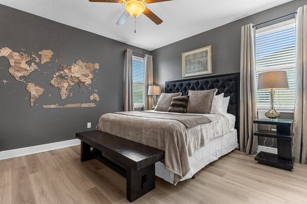 9 bedrooms, desk, iron/ironing board, travel crib