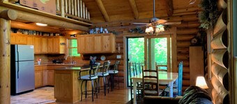 Make Memories - Secluded Log Cabin on Marion Lake Channel with Private Dock