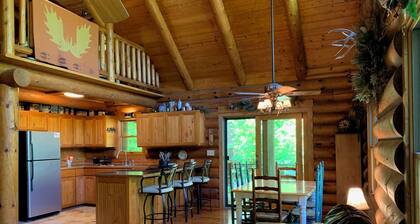 Make Memories - Secluded Log Cabin on Marion Lake Channel with Private Dock