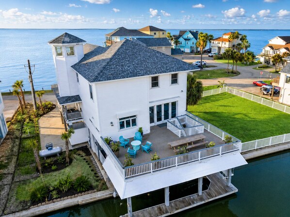 Exterior - Bayfront Home | Hot Tub | Private Dock | Sleeps 14 (Galveston)