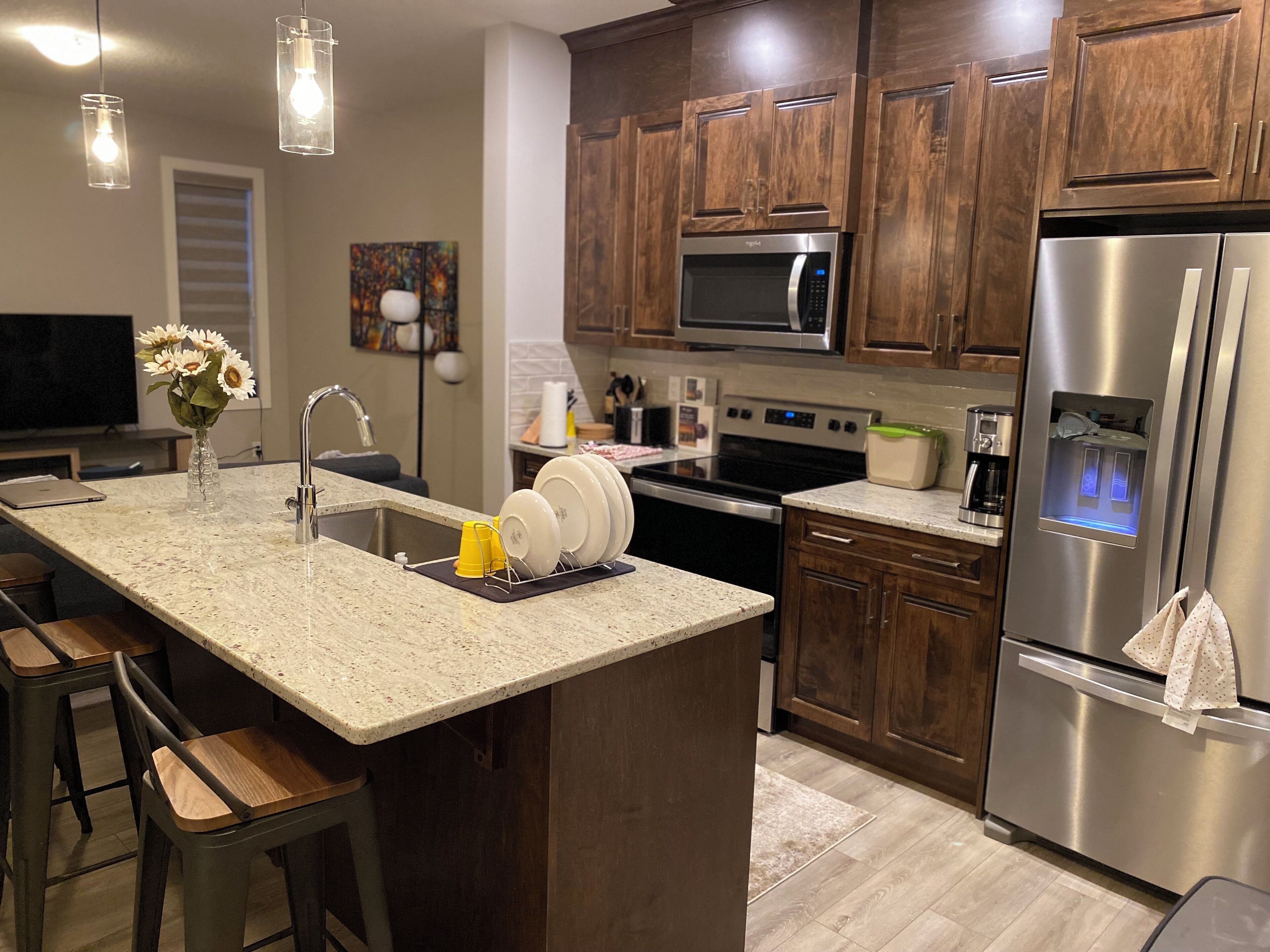 Kjøleskap, mikrobølgeovn, ovn og kokeplater