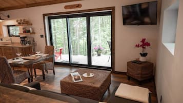 Smart TV, fireplace