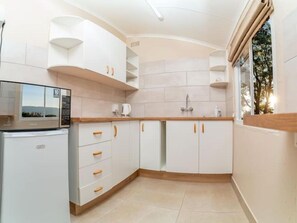 Fridge, microwave, oven, electric kettle