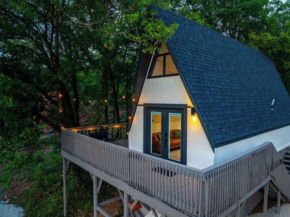 Exterior - Views! Modern A-Frame w/ Private Hot Tub & Firepit (Lampe)