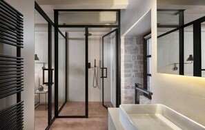 Douche, séchoir à cheveux
