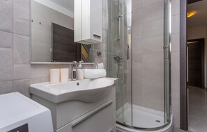 Shower, hair dryer