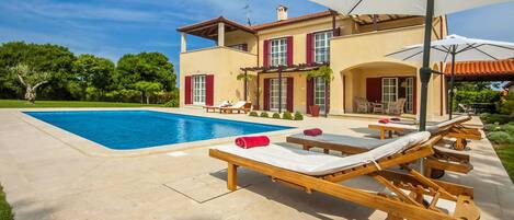 Een verwarmd zwembad