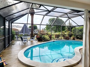 A heated pool