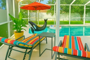 Outdoor pool, a heated pool - Spacious 4BR Retreat w/Heated Pool, Near Weeki Wachee Springs (Spring Hill)