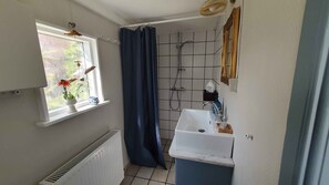 Shower, hair dryer