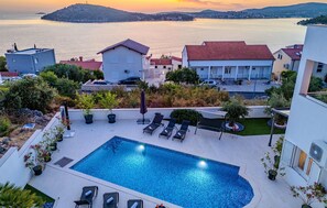 A heated pool