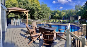 Outdoor pool, a heated pool - Private Pool, Hot Tub, Game Rm, Fire Pit, & Luxury 5 bedrms in gated community! (Albrightsville)