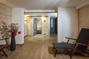 Sauna - Ferienwohnung Watzmann, 42 m², 1- 4 Pers., 1sz, Balkon (Bischofswiesen)