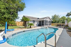 A heated pool