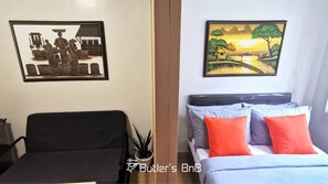 Condo, 1 Bedroom, Accessible, Balcony | Living area - Butler's Bnb C Trees Residences Qc Phil (Quezon City)