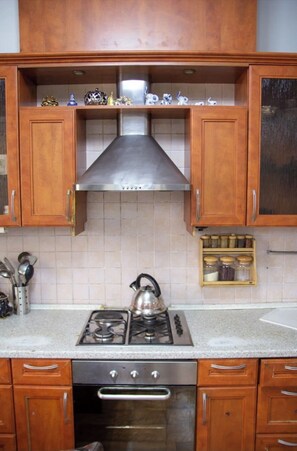 Chambre Standard | Cuisine privée | Vaisselle et ustensiles, essuie-tout
