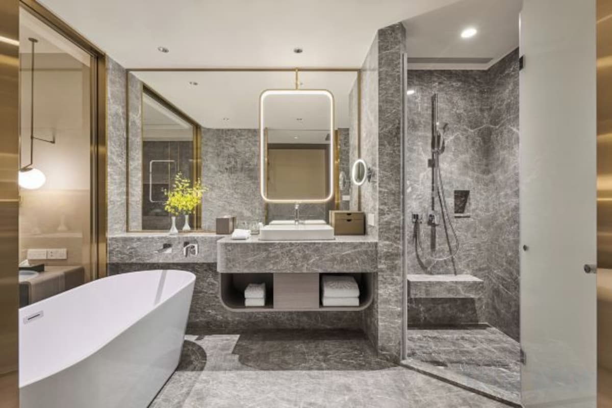 Hair dryer, bathrobes, slippers, electronic bidet