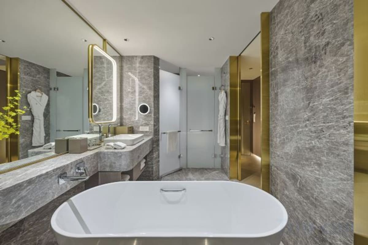 Bathroom | Hair dryer, bathrobes, slippers, electronic bidet