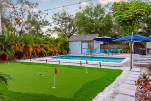 A heated pool