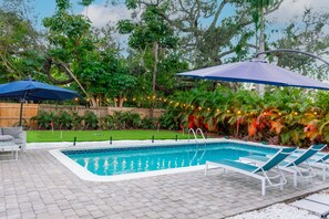 A heated pool