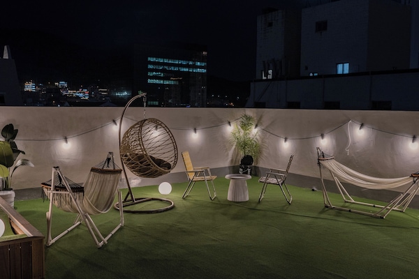 Camp rooftop | 1 bedroom, premium bedding, free WiFi, bed sheets
