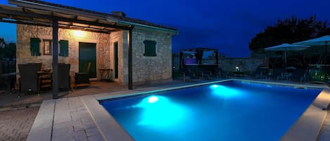 A heated pool