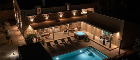 A heated pool