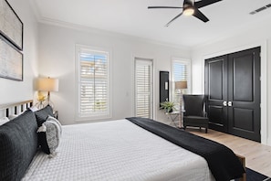 4 bedrooms, iron/ironing board, travel cot, WiFi