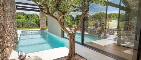 A heated pool
