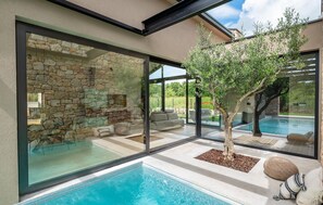 A heated pool
