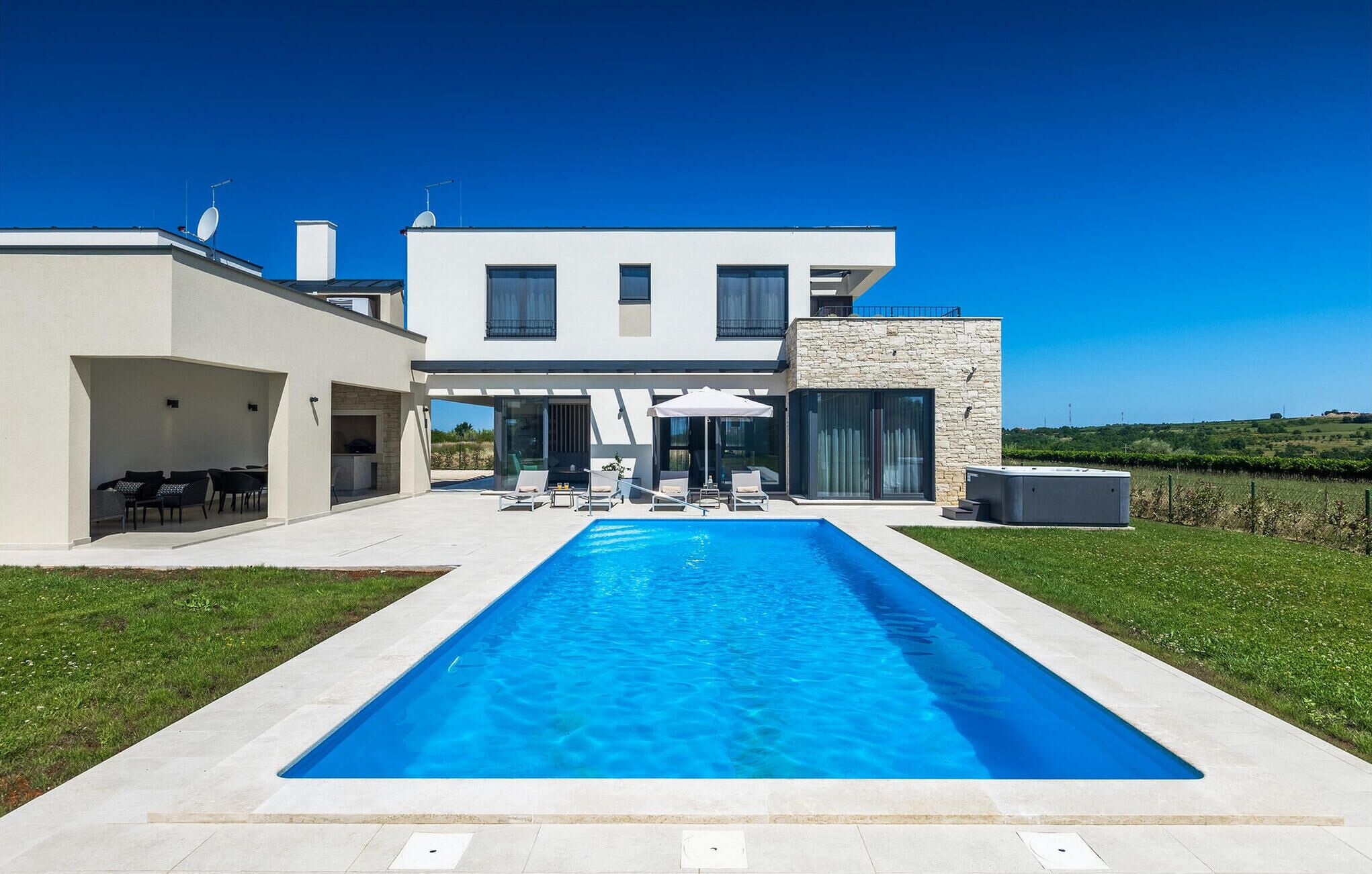 A heated pool