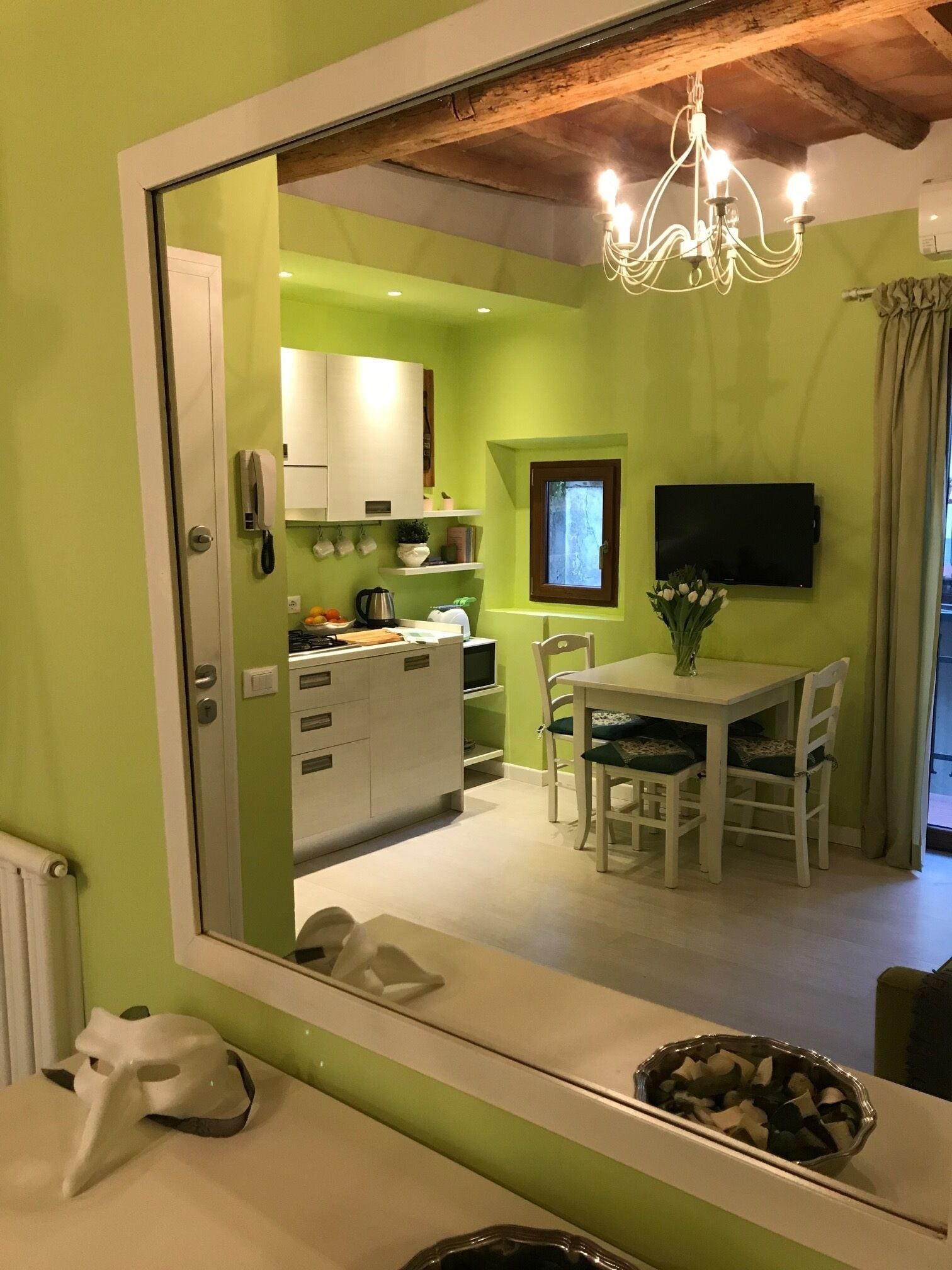 Apartment | Private kitchen | Fridge, microwave, stovetop, electric kettle