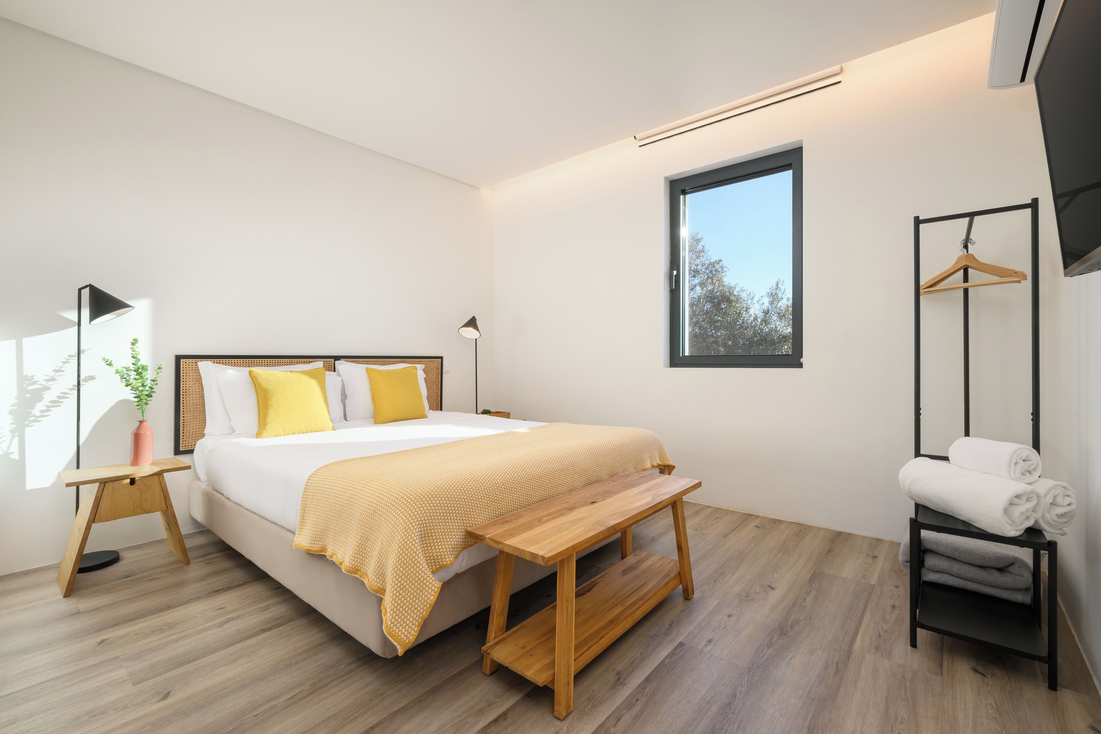 Desk, laptop workspace, blackout drapes, free WiFi