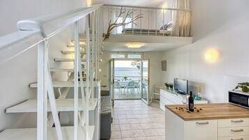 Appartement Standard, plusieurs chambres, vue mer (Valdarke Seaside Apartment) | Coin séjour