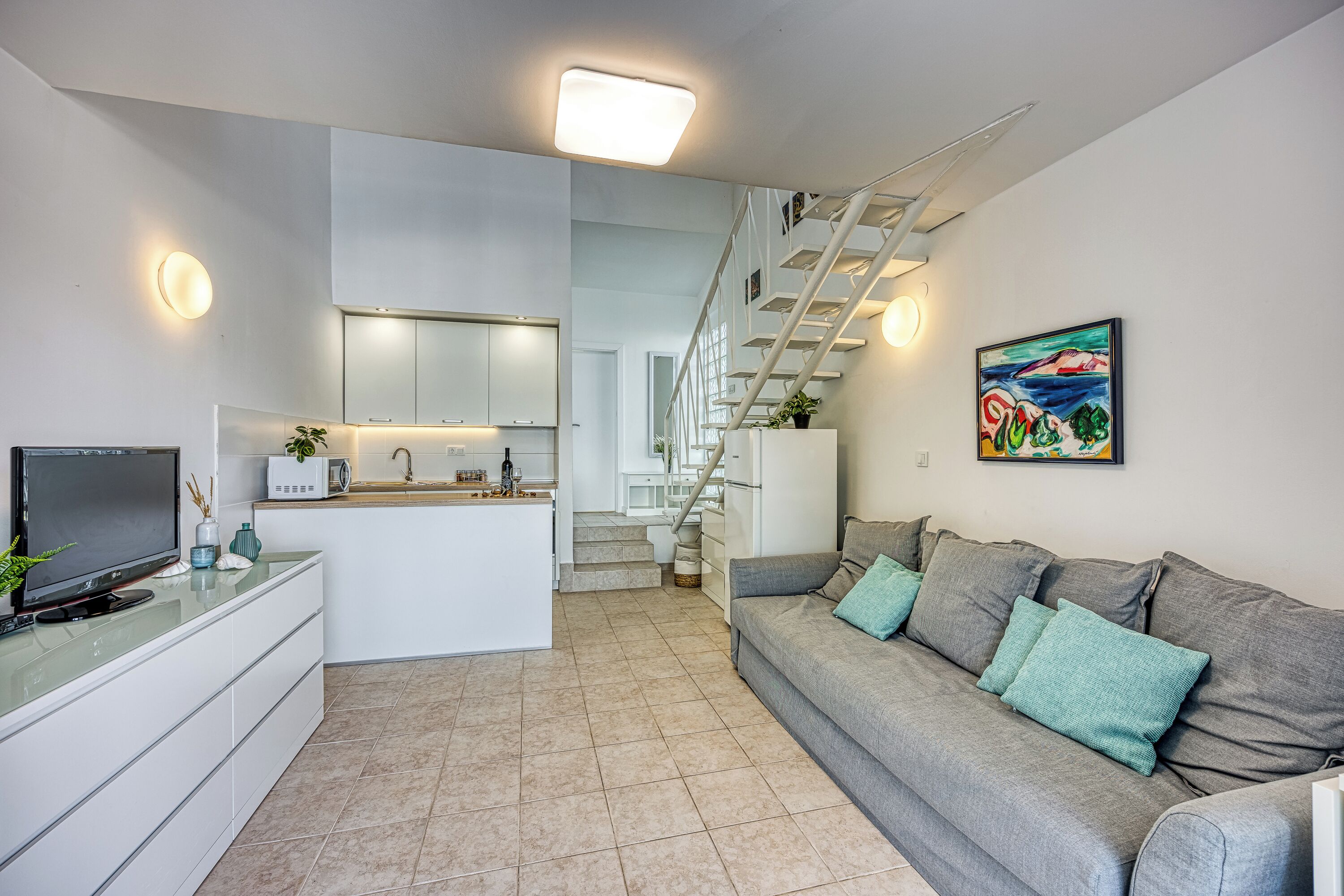Appartement Standard, plusieurs chambres, vue mer (Valdarke Seaside Apartment) | Coin séjour