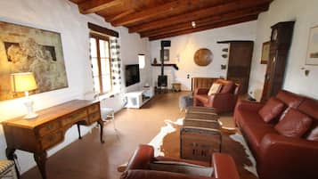 Fernseher, Kamin, Bücher