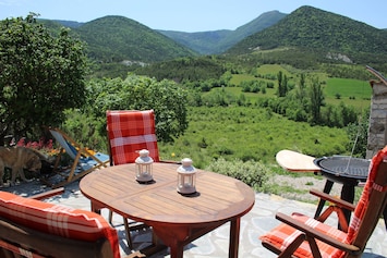 La vue de la terrasse