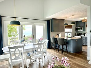 Dining - Empire Beach House - Lake Michigan cottage with firepit, grill & furnished deck (Empire)