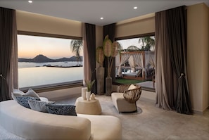 Phòng Suite, quang cảnh biển (Swim Up Sunset Suite) | 1 phòng ngủ, minibar, két bảo mật tại phòng, bàn