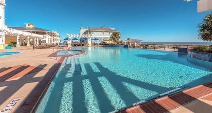Top floor condo looking out at West Bay and the heated Sunset Pool/Lazy River!