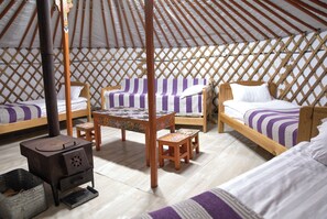 Desk, free WiFi, bed sheets