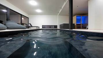 Indoor pool, a heated pool