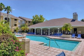 Outdoor pool, a heated pool