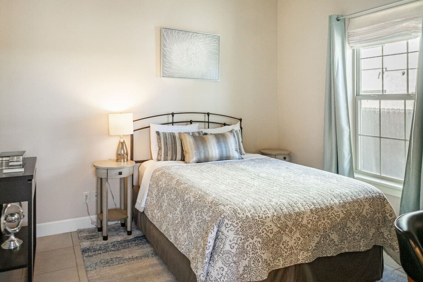 Desk, iron/ironing board, travel crib, WiFi (free)