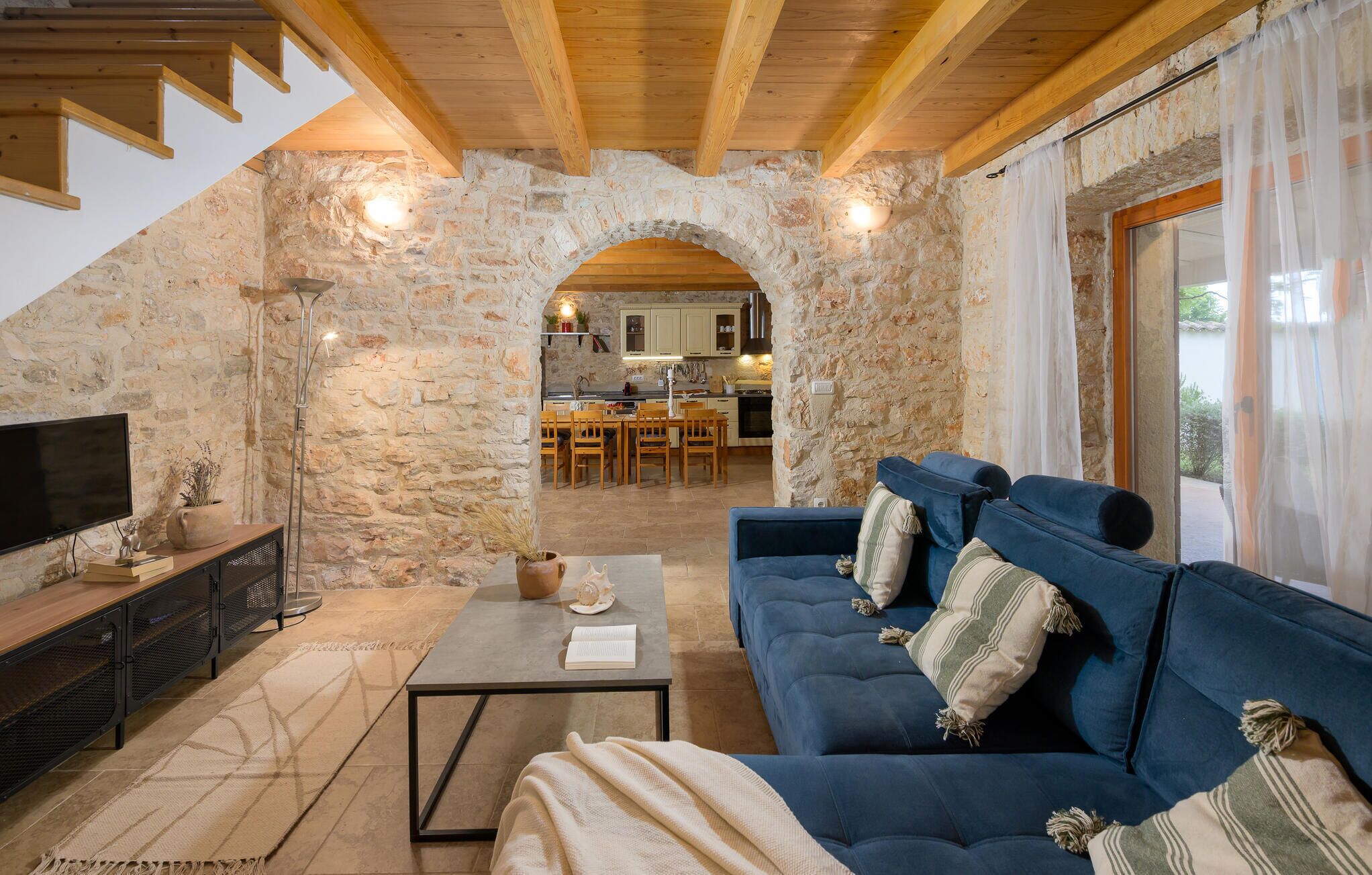 TV, DVD player, foosball, table tennis