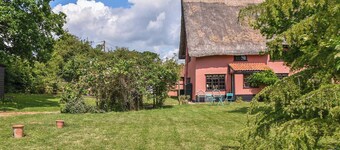 An idyllic thatched cottage in rural Suffolk.
