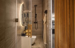 Shower, hair dryer