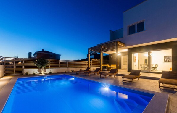A heated pool